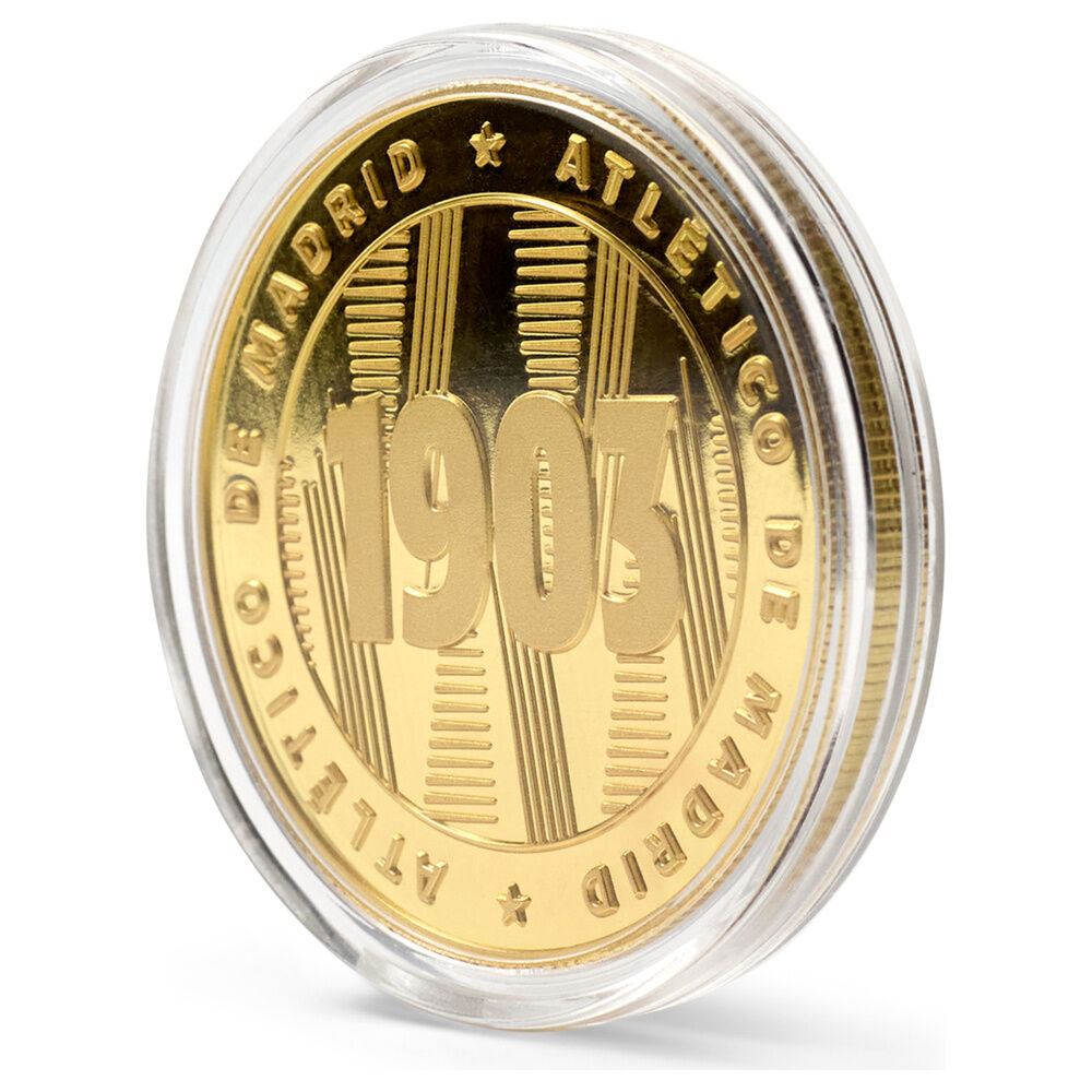 Moneda dorada 1903 del Atlético de Madrid en cápsula - 4