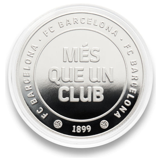 Moneda Més Que Un Club del FC Barcelona en acabado plata con cápsula acrílica - 3