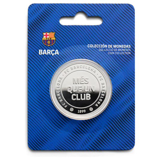 Moneda Més Que Un Club del FC Barcelona en acabado plata con cápsula acrílica