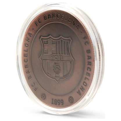 Moneda FC Barcelona Força Barça en acabado cobrizo dentro de cápsula acrílica - 6