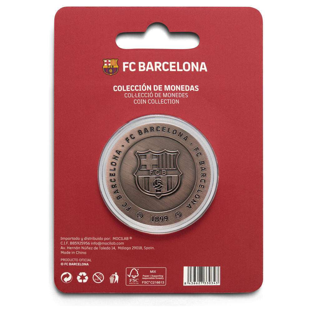 Moneda FC Barcelona Força Barça en acabado cobrizo dentro de cápsula acrílica - 2