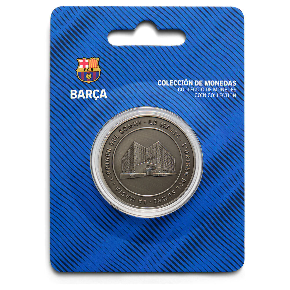 Moneda réplica de La Masia del FC Barcelona en acabado bronce antiguo