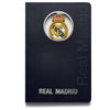 Cuaderno A6 azul del Real Madrid con escudo en relieve 3D