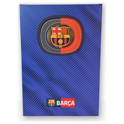 Cuaderno A5 del F.C. Barcelona con portada blaugrana y escudo 3D - 5