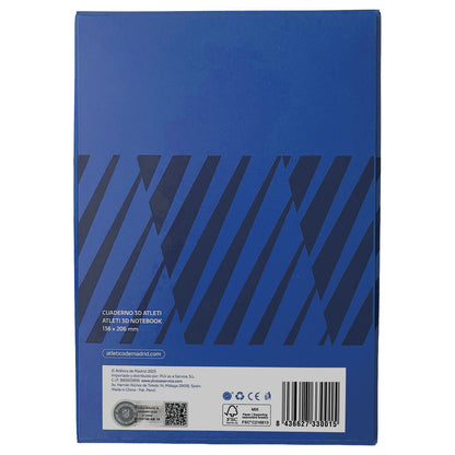 Cuaderno A5 azul del Atlético de Madrid con escudo 3D - 6