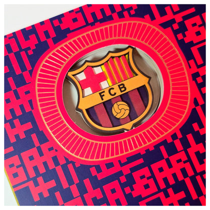 Cuaderno A5 rojo del Atlético de Madrid con escudo 3D - 4