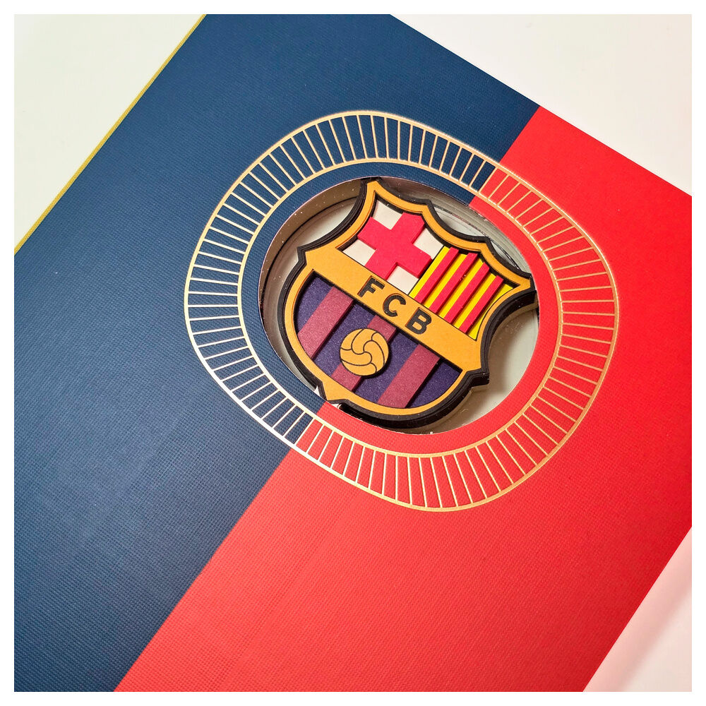 Cuaderno A5 rojo del Atlético de Madrid con escudo 3D - 6