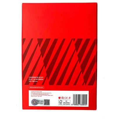 Cuaderno A5 rojo del Atlético de Madrid con escudo 3D - 7