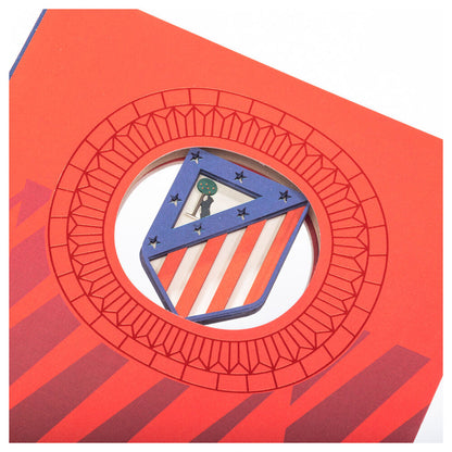 Cuaderno A6 rojo del Atlético de Madrid con escudo 3D - 6