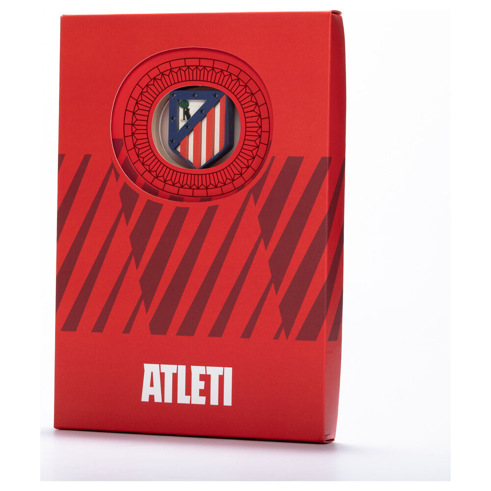 Cuaderno A6 rojo del Atlético de Madrid con escudo 3D - 8