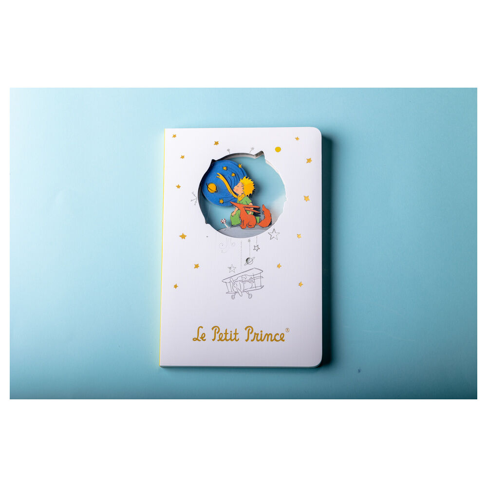 Cuaderno A5 blanco de El Principito con portada tridimensional - 8
