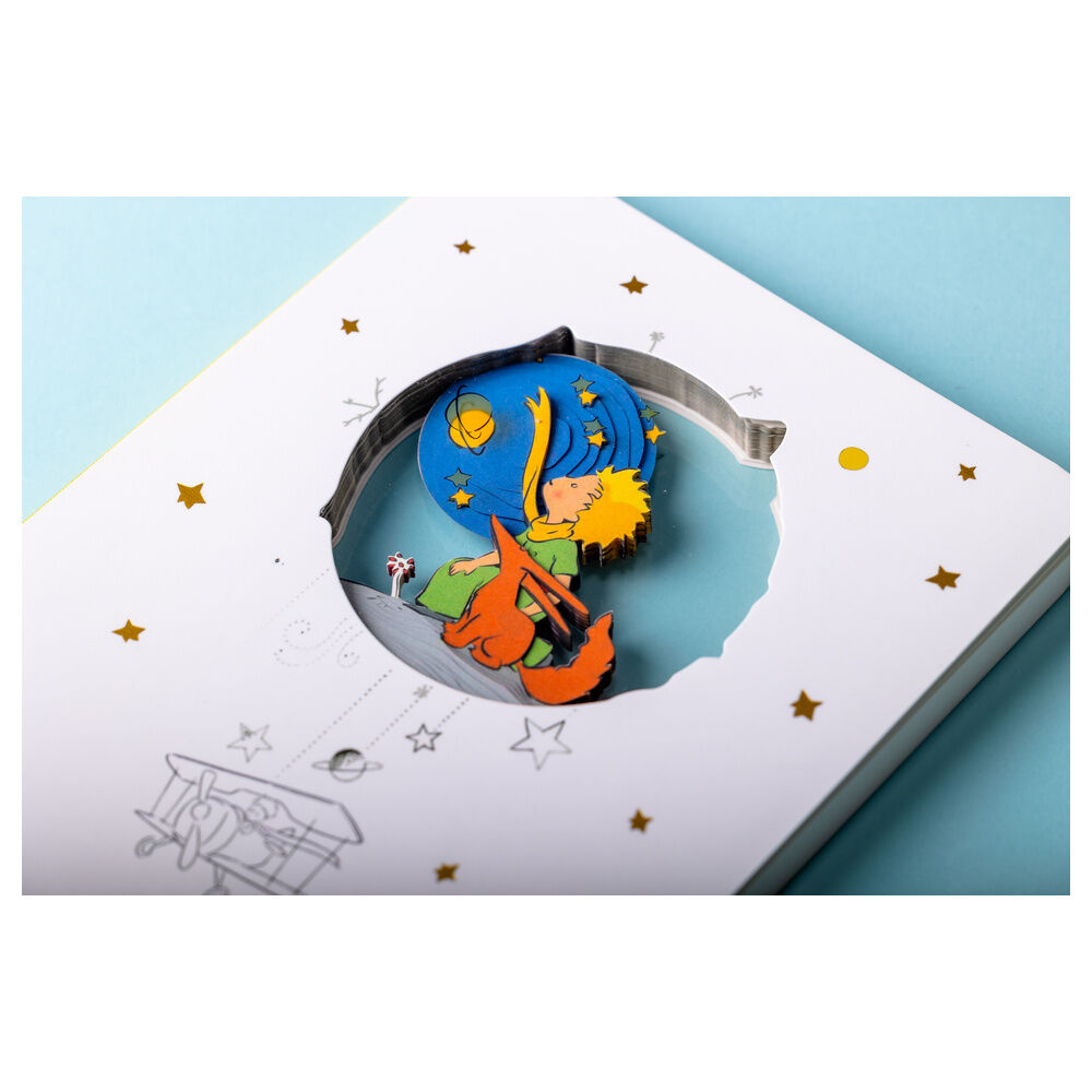 Cuaderno A5 blanco de El Principito con portada tridimensional - 12