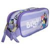 Portatodo doble morado Puppy Bluey con dos cremalleras