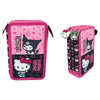 Plumier triple rosa de Kuromi y Hello Kitty