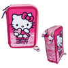 Plumier triple rosa de Hello Kitty con tres cremalleras