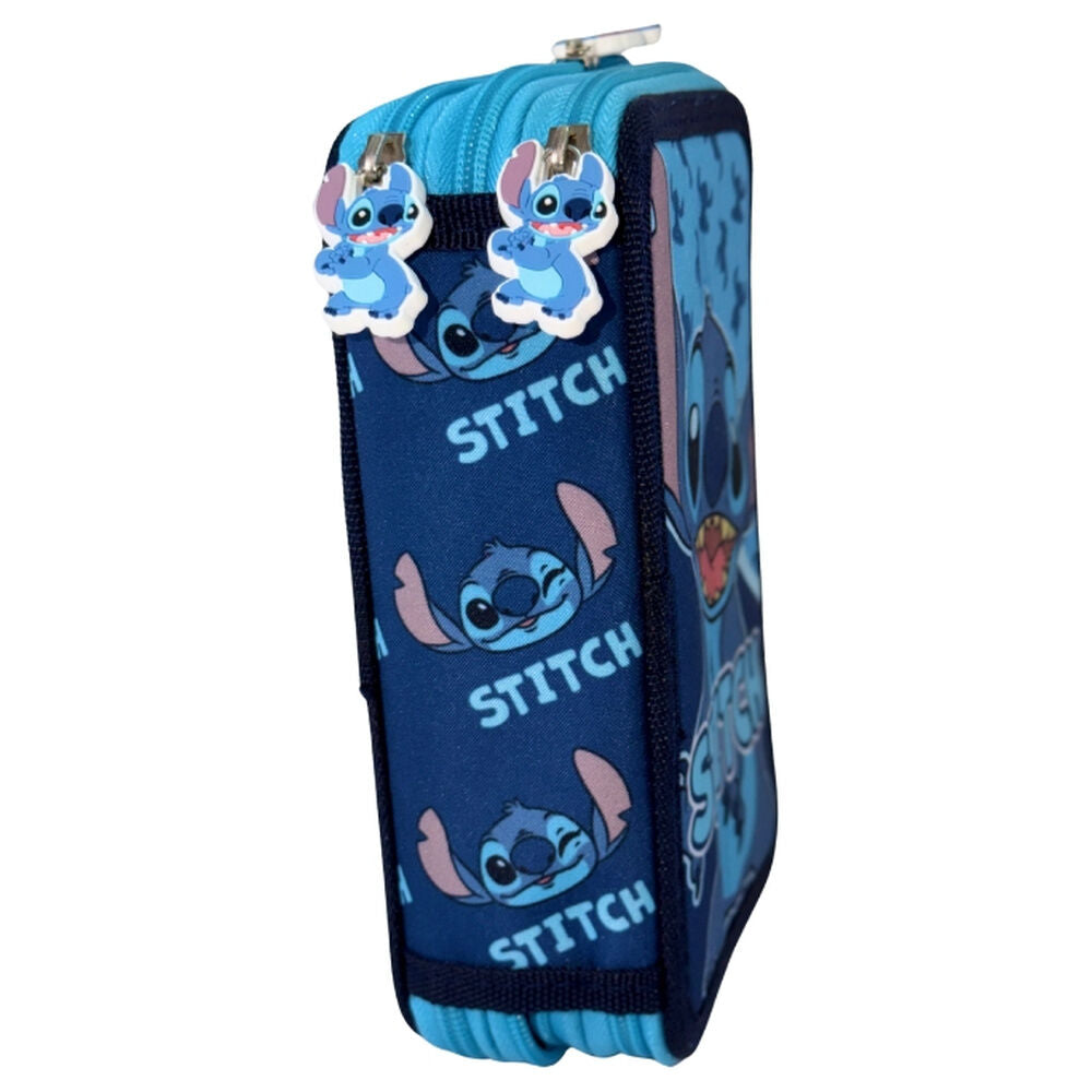 Plumier triple azul de Stitch Disney con diseño Abstract - 2
