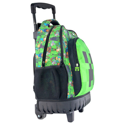 Trolley Face Minecraft verde con diseño del Creeper y ruedas - 2