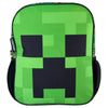 Mochila verde Minecraft con rostro pixelado de Creeper