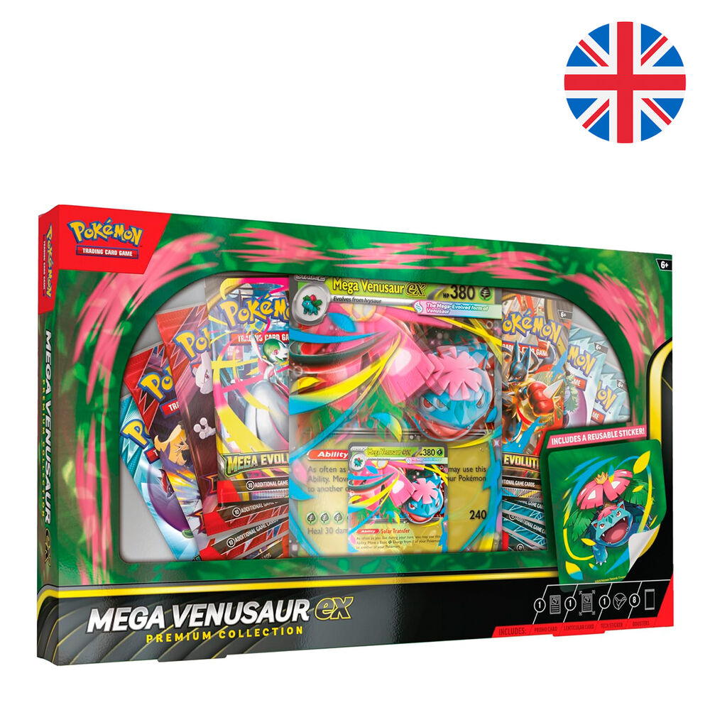 Blíster Premium Mega Venusaur ex de Pokémon TCG en inglés