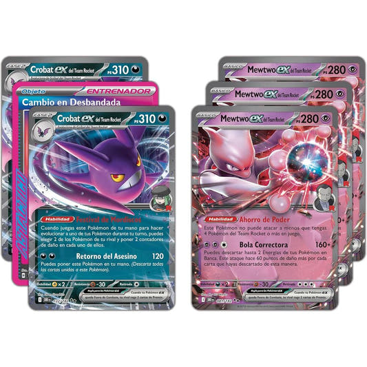 Blíster Pokémon Combate de Liga Mewtwo ex del Team Rocket - 5