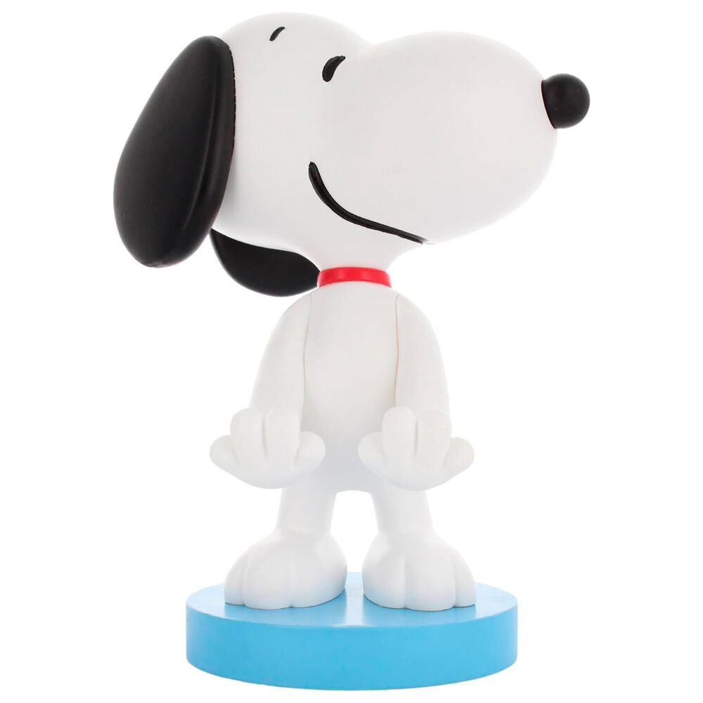 Soporte Cable Guy de Snoopy Peanuts sobre base azul