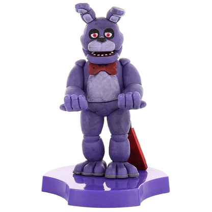 Mini Cable Guy de Bonnie de Five Nights at Freddy's en color morado sobre una base