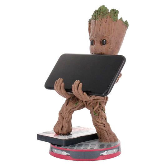 Soporte Cable Guy de Groot Smiley de Marvel sobre base negra y roja - 2
