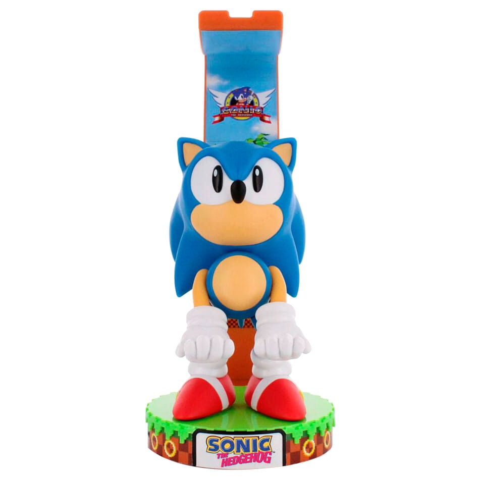 Soporte Cable Guy de Sonic the Hedgehog sobre base decorada