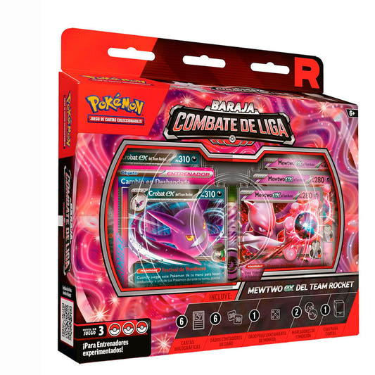 Blíster Pokémon Combate de Liga Mewtwo ex del Team Rocket