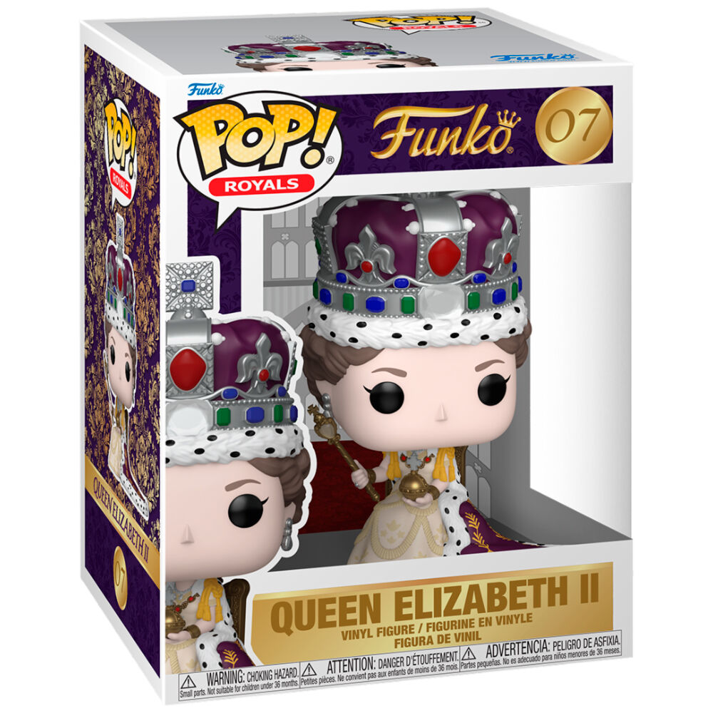 Figura Funko POP! Premium de Queen Elizabeth II con corona y capa ceremonial - 2