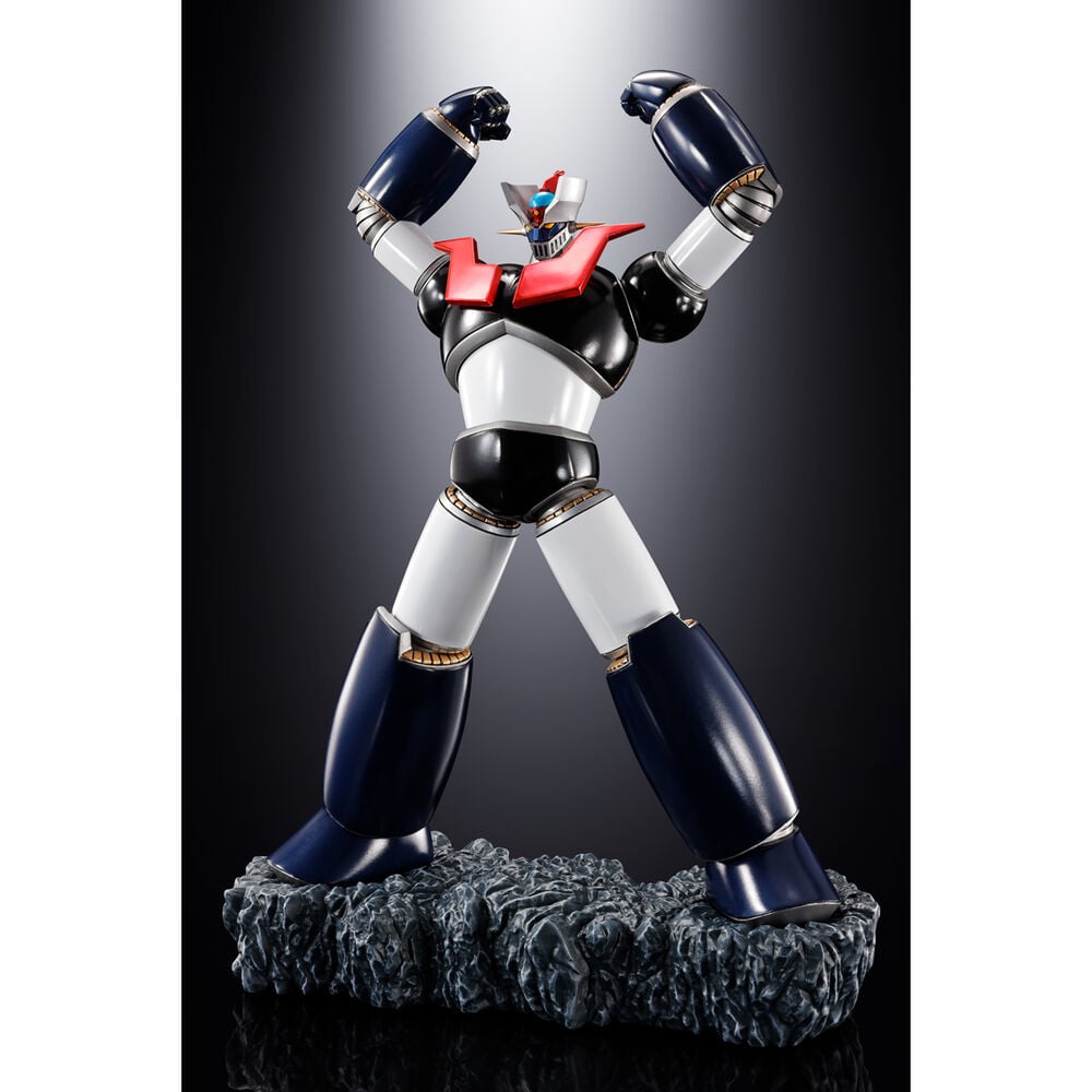 Figura Figuarts Zero Double Mazinger Z de 19,5 cm sobre base rocosa
