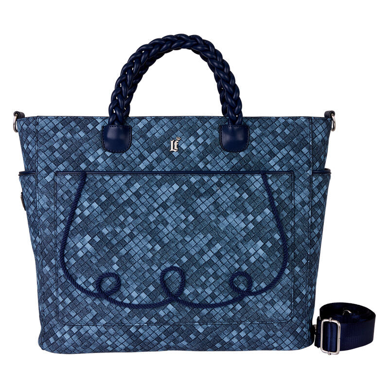 Bolso mochila Denim LOUNGEFLY azul con asas trenzadas