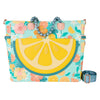 Bolso mochila Lemon Loungefly con estampado tropical y rodaja de limón