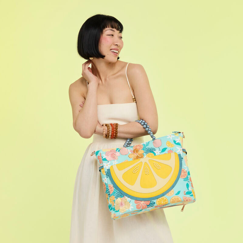 Bolso mochila Lemon Loungefly con estampado tropical y rodaja de limón - 3