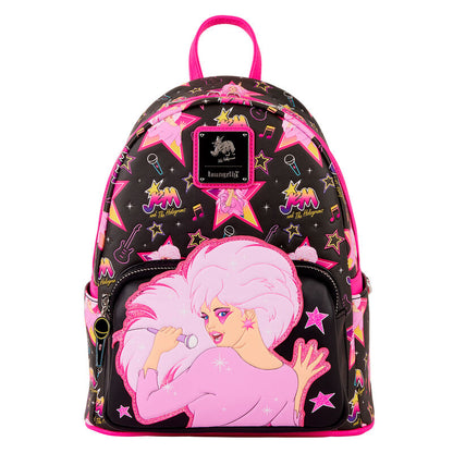Mochila Loungefly de Jem and the Holograms en negro y rosa
