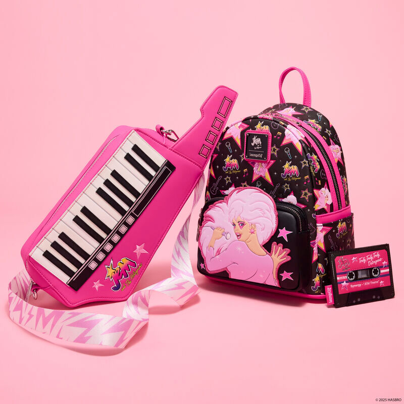 Mochila Loungefly de Jem and the Holograms en negro y rosa - 7