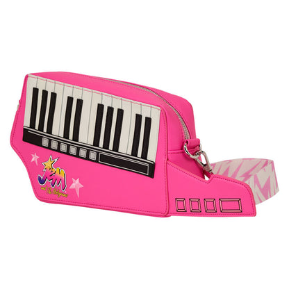 Bolso bandolera rosa Loungefly de Jem and the Holograms con teclado de piano - 3