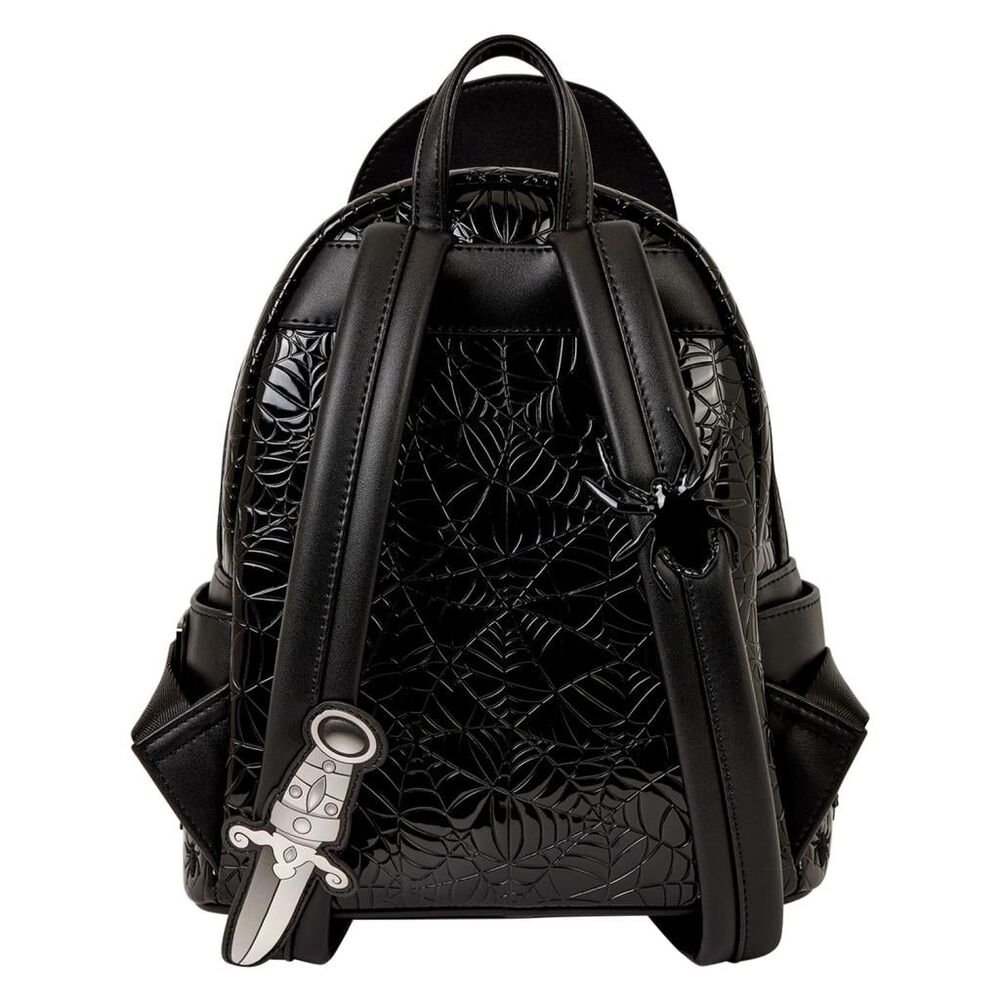 Mochila negra Loungefly con ilustración frontal de Elvira - 2
