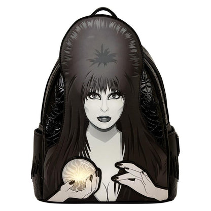 Mochila negra Loungefly con ilustración frontal de Elvira - 5