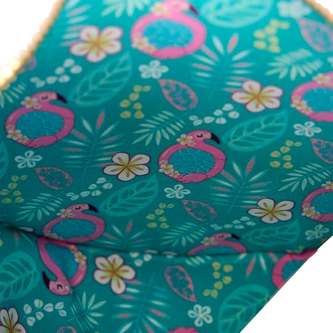 Bolso bandolera LOUNGEFLY con forma de flamenco rosa, corazones y flores - 2