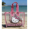 Bolsa de playa rosa transparente de PVC con diseño de Hello Kitty