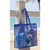 Bolsa de playa azul de rejilla con diseño de Stitch Disney