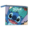 Neceser de nylon Disney Stitch azul con cremallera