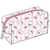 Neceser transparente de PVC Hello Kitty con rayas rosas y lazos
