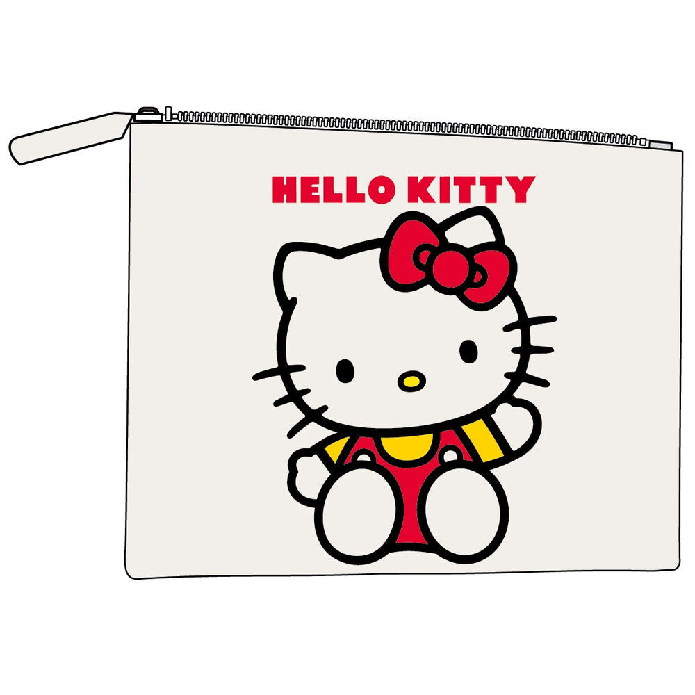Neceser de algodón SANRIO Hello Kitty con estampado y cremallera