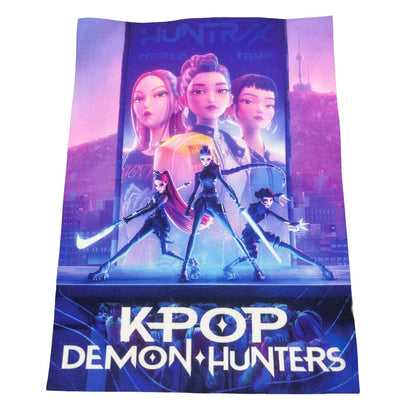 Bolsa negra de algodón KPop Demon Hunters con ilustración frontal - 3