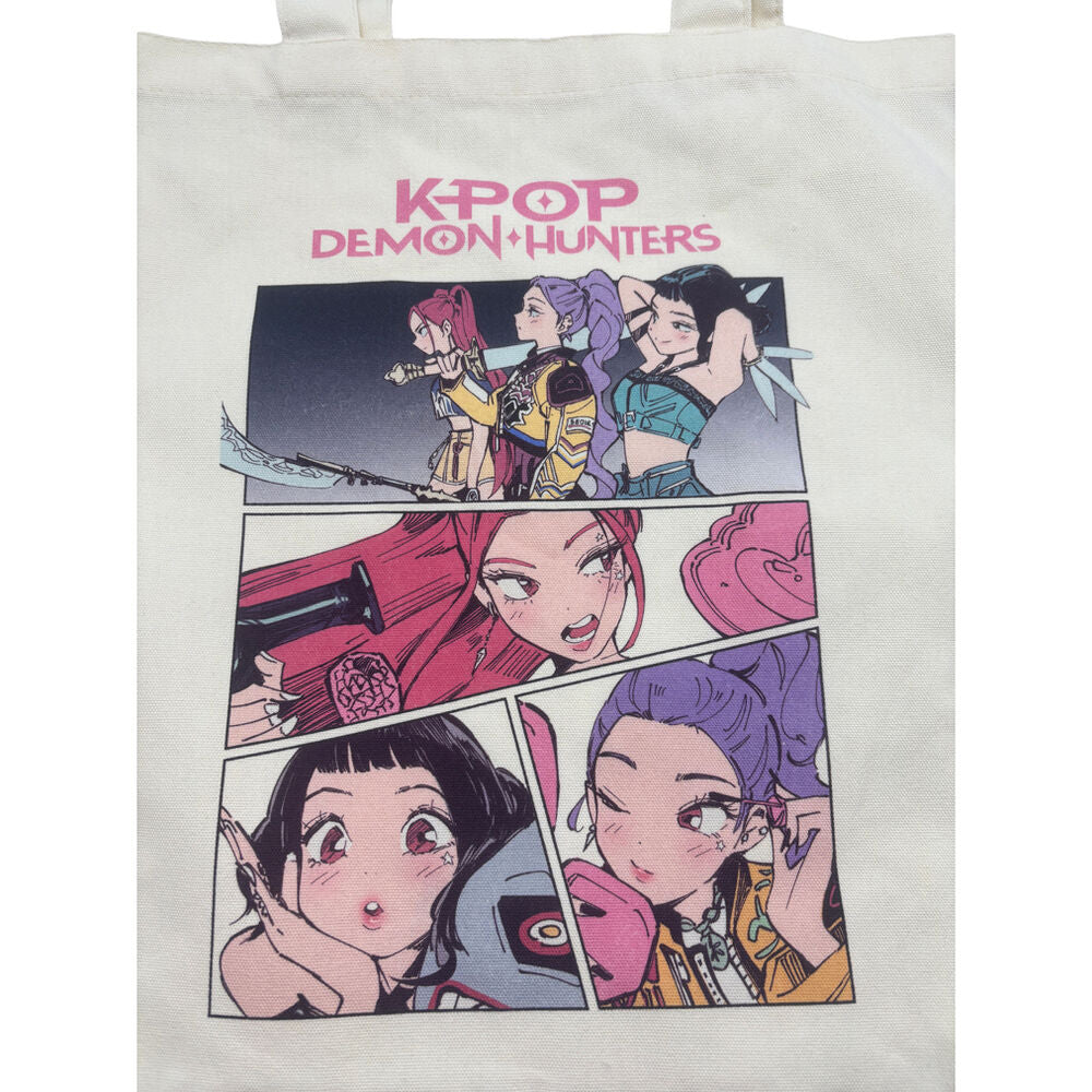 Bolsa de algodón KPop Demon Hunters con ilustraciones de las guerreras - 2