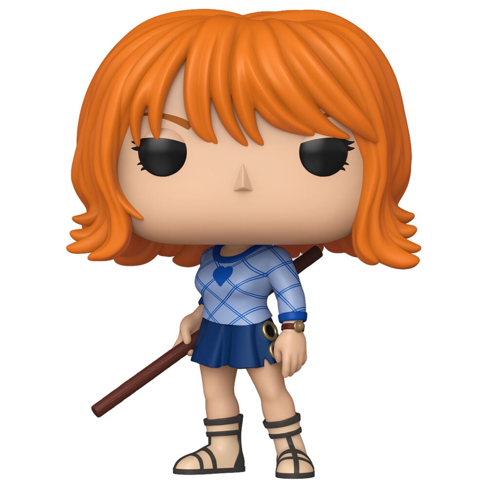 Figura Funko POP! de Nami de One Piece con pelo naranja y atuendo azul