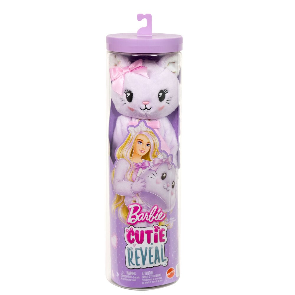Muñeca Barbie Cutie Reveal con disfraz de gatito lila y accesorios - 2