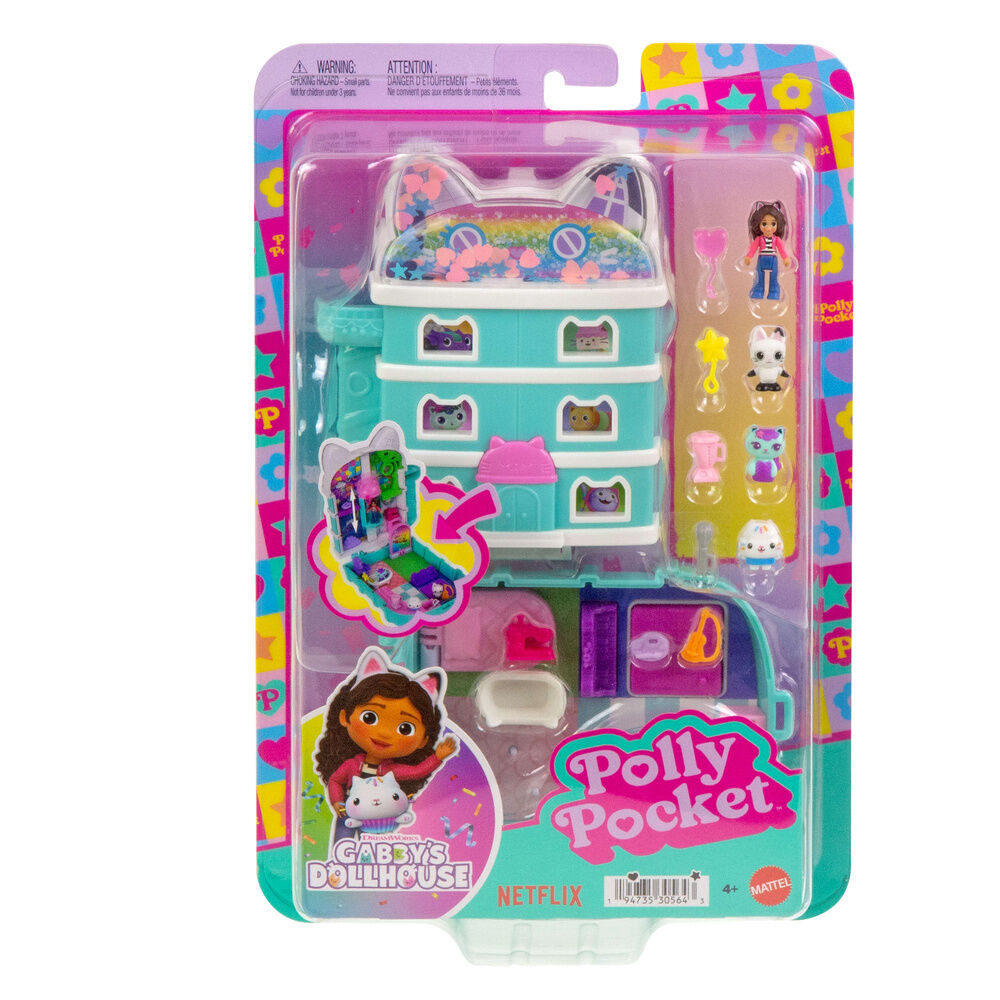 Cofre Polly Pocket de La Casa de Muñecas de Gabby con accesorios